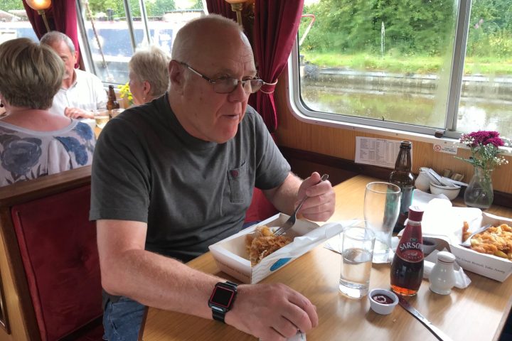 a man and a woman sitting at a table