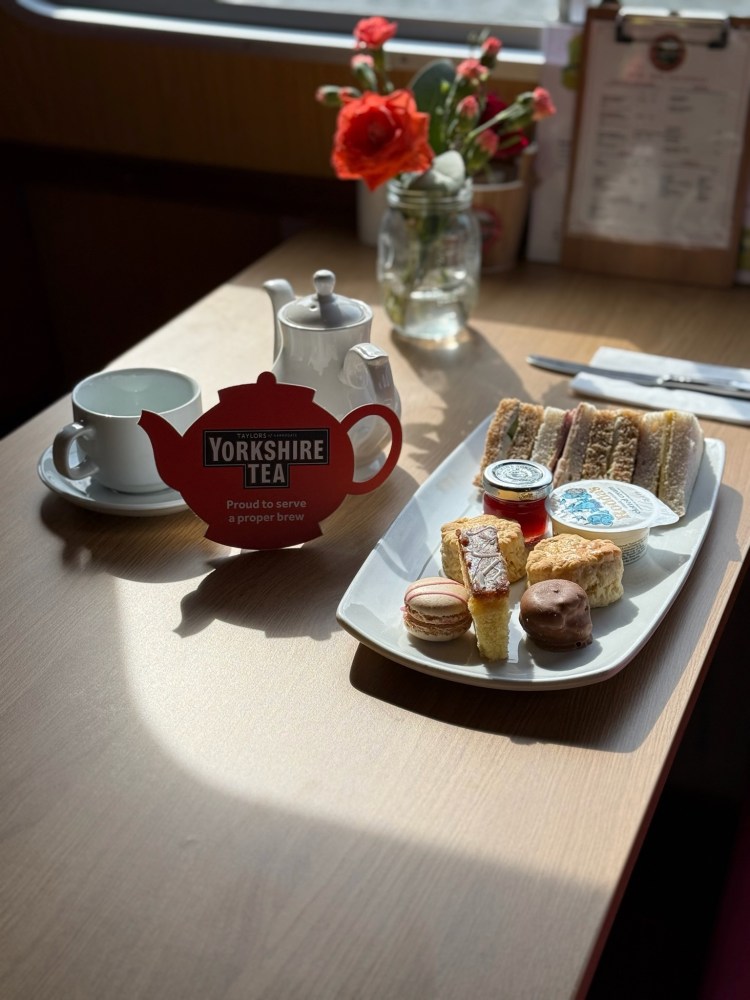 a tray of food on a table